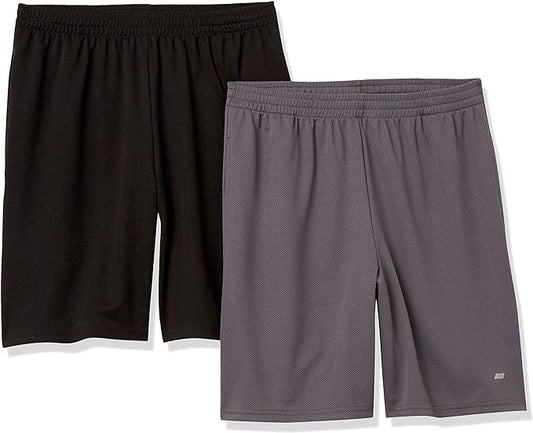 Amazon Essentials Men's Performance Tech Loose-Fit Shorts (Available in Big & Tall), Pack of 2