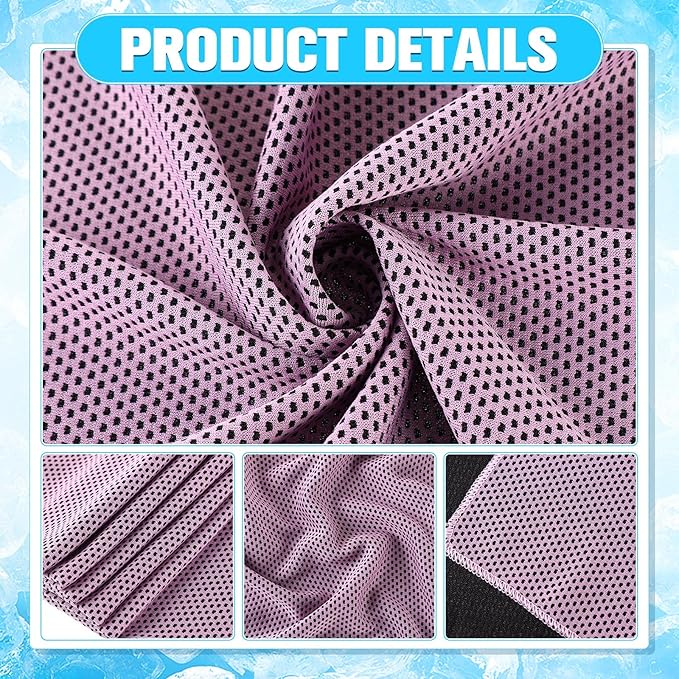 Maitys 500 Pack Cooling Towels for Neck and Face Bulk, 32 x 12 Inch Microfiber Ice Chilly Cold Sports Towel Breathable Workout Rags for Hot Weather Gym Yoga Golf Beach Running