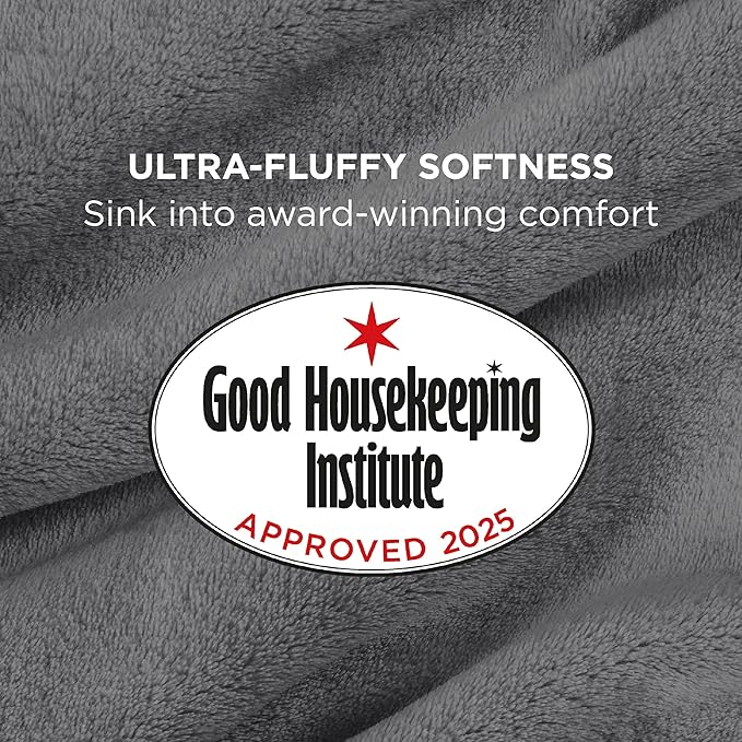 Bedsure Fleece Throw Blanket for Couch Grey - Lightweight Plush Fuzzy Cozy Soft Blankets and Throws for Sofa, 50x60 inches