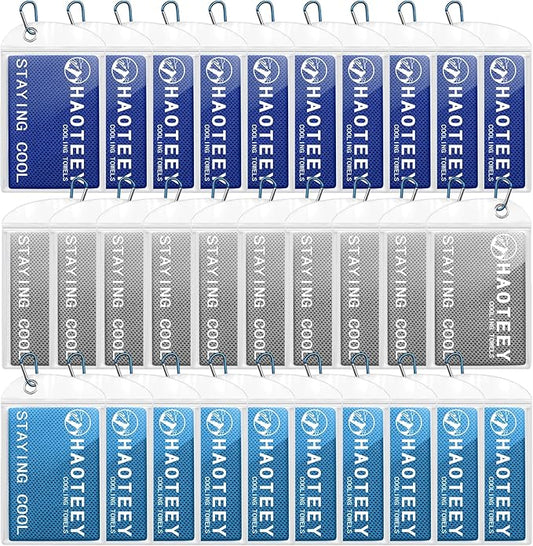 Cooling Towels Pack of 30, 40"*12" Neck Cool Towel Bulk, Cold Towels for Neck and Face, Cooling Rags Sports Towel for Hot Weather, Running, Soccer, Yoga, Gym, Golf