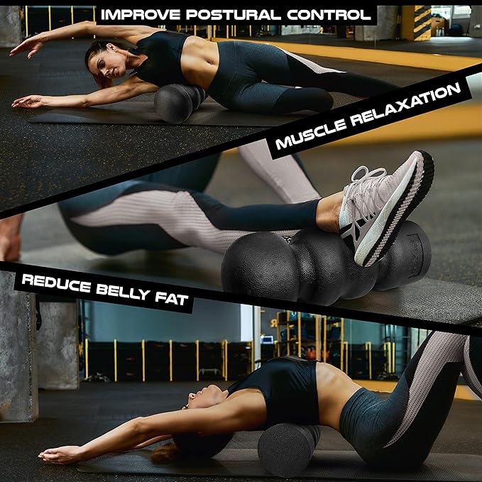 Yes4All EVA Firm Foam Rollers for Yoga & Pilates, Available in 12, 18, 24, 36 inch, Yoga Roller for Massage, Stretching, Core Strengthening