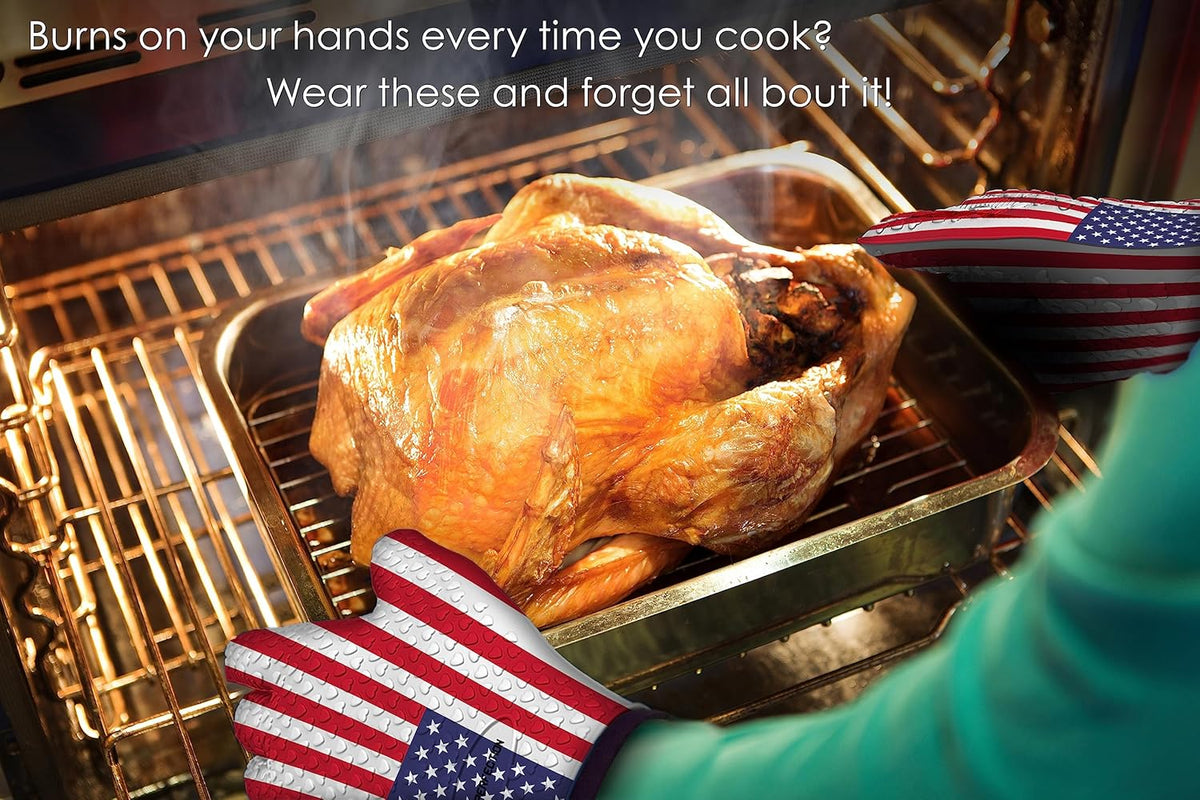 KITCHEN PERFECTION Silicone Smoker Oven Gloves -Extreme Heat Resistant BBQ Gloves -Handle Hot Food Right on Your Smoker Grill Fryer Pit|Waterproof Oven Mitts Grill Gloves |Superior Value Set+3 Bonuses