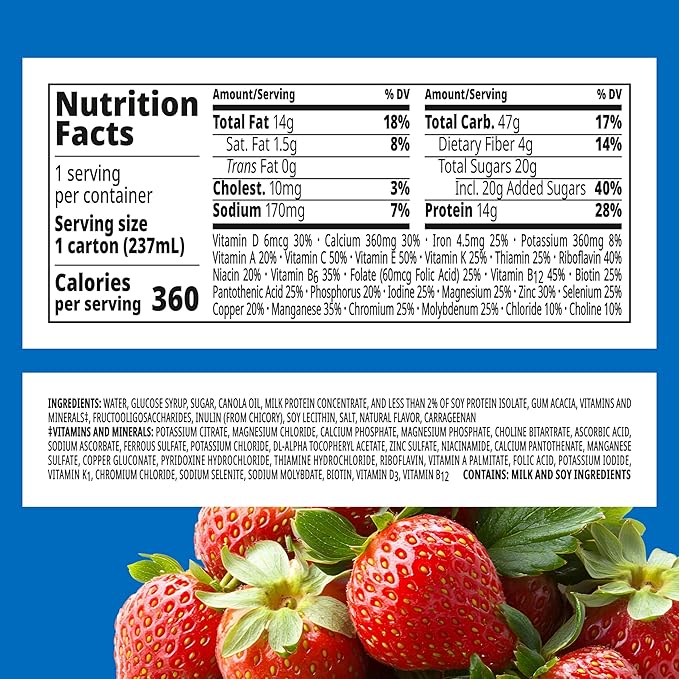 BOOST Plus Nutritional Drink, Creamy Strawberry, 8 Fl Oz (Pack of 24)