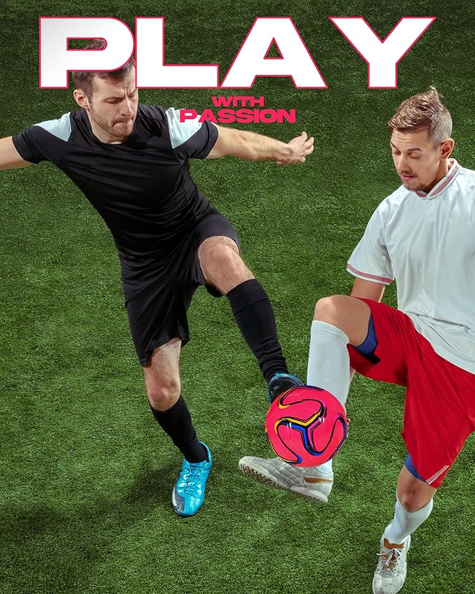 American Challenge Brasilia Soccer Ball – Soccer Ball Size 5, 4, 3 & 2 – for Youth & Adults – Ideal for Practice, Training & Grass Fields