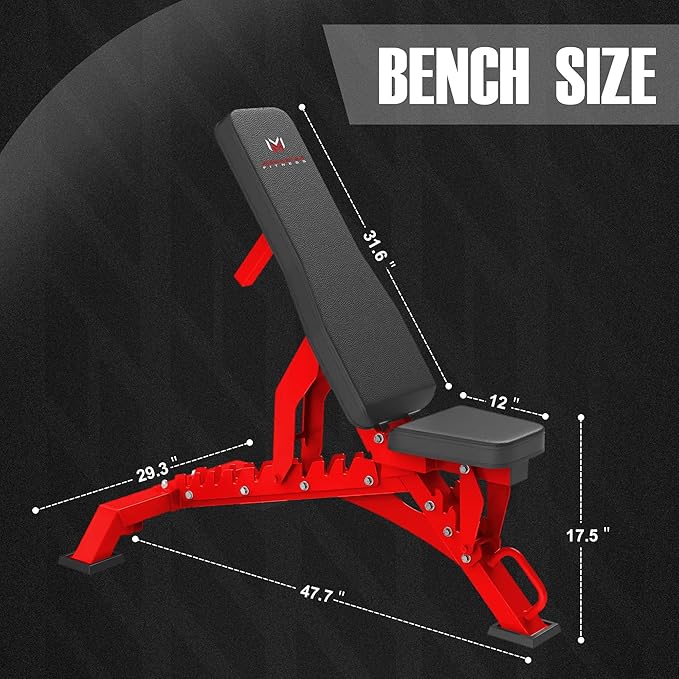 Wall Mounted Power Rack – 1600LB Capacity Compact Commercial Home Gym with Dual Cable Crossover, LAT Pulldown, Multi-Grip Pull-Up Bar & Landmine Attachment for Small Spaces, P67 Striker Red