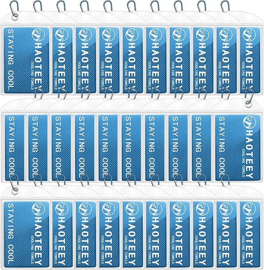 Cooling Towels Pack of 30, 40"*12" Neck Cool Towel Bulk, Cold Towels for Neck and Face, Cooling Rags Sports Towel for Hot Weather, Running, Soccer, Yoga, Gym, Golf