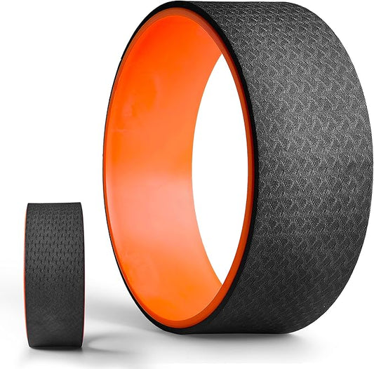 SQUATZ Yoga Wheel Back Stretcher - Back Roller with Weight Support Up to 777 LBS Sturdy, Safe, and Comfortable For Yoga, Relieve Back Pain, Perfect for Stretching, Improving Flexibility, and Mobility