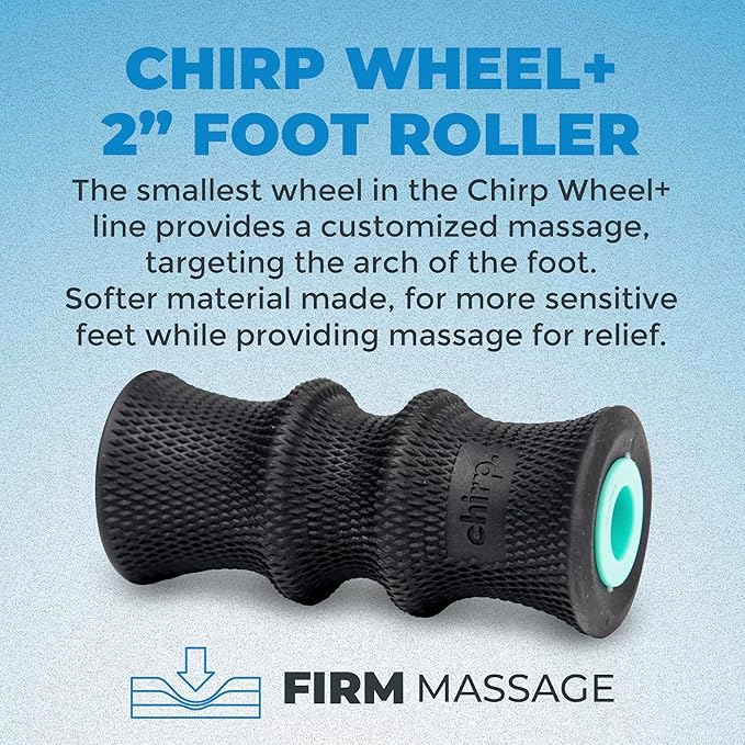 Chirp Wheel Foam Roller - Targeted Back & Neck Pain Relief, Muscle Massage, Trigger Point Therapy, High-Density Foam Tool for Physical Therapy, Stretching & Exercise, 500lbs Capacity, 2 Inch Mint