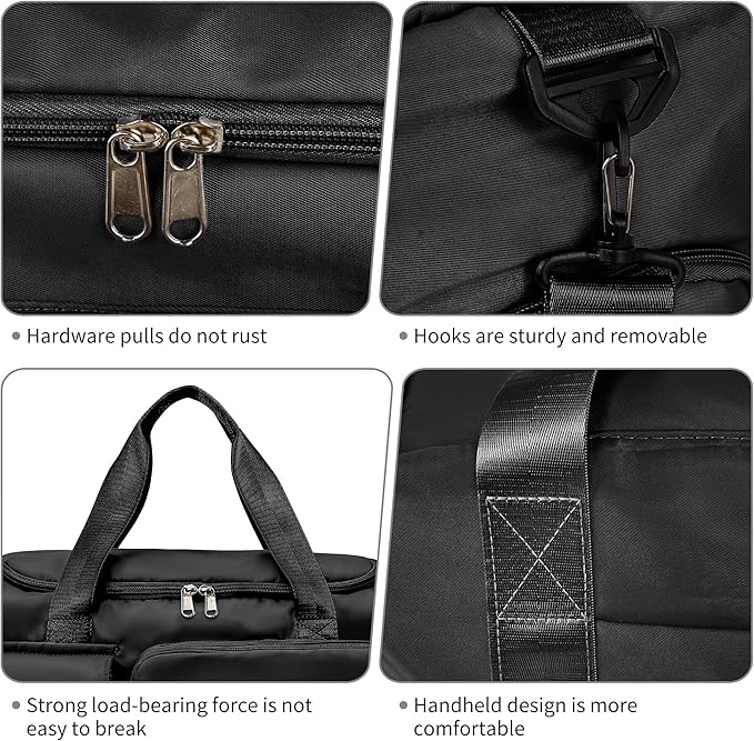 Supercenter Gym Bag, For Both Men and Women, Foldable, With Shoe Compartment and Wet/Dry Compartment