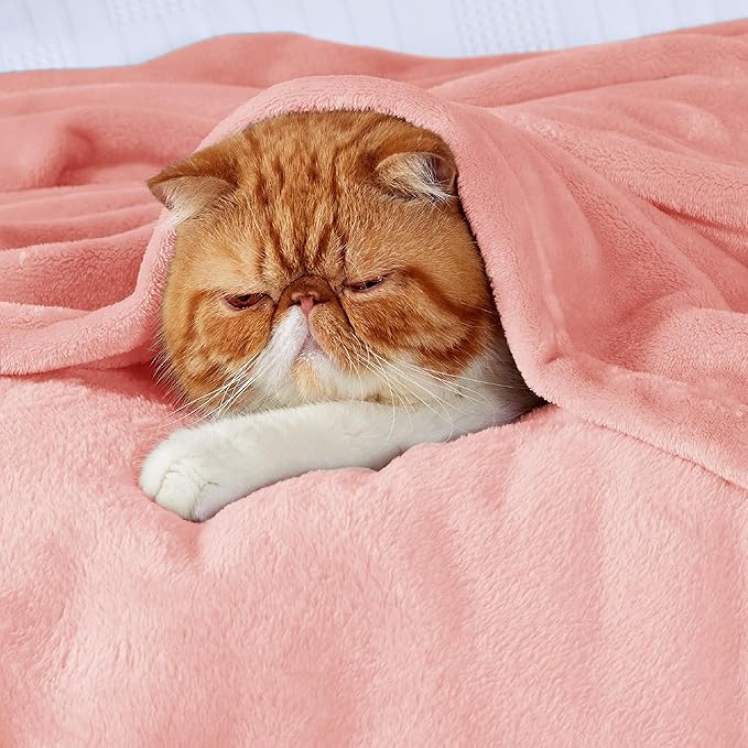 Bedsure Fleece King Size Blankets for Bed Pink - Soft Lightweight Plush Cozy Fuzzy Luxury Microfiber, 108x90 inches