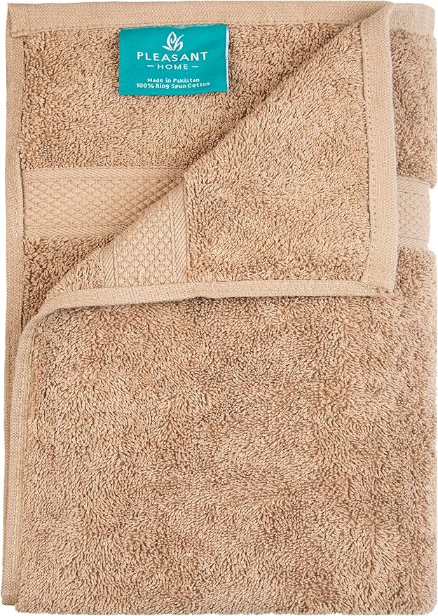 Pleasant Home Bath Towels Set of 6 (24” x 50”) 100% Cotton, 515 GSM | Soft & Absorbent Towels for Bathroom, Gym, Pool & Spa | Bulk Bath Towels 6 Pack - Neutral Mix