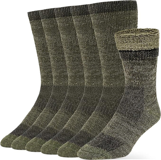 Alvada Merino Wool Hiking Socks Thermal Warm Crew Winter Boot Sock For Men & Women 3 Pairs