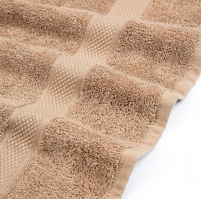 Pleasant Home Bath Towels Set of 6 (24” x 50”) 100% Cotton, 515 GSM | Soft & Absorbent Towels for Bathroom, Gym, Pool & Spa | Bulk Bath Towels 6 Pack - Neutral Mix