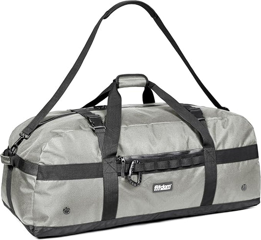 Fitdom 132L 36" Heavy Duty Extra Large Sports Gym Equipment Travel Duffel Bag W/Adjustable Shoulder & Compression Straps. Perfect for Soccer Baseball Basketball Hockey Football Team Coaches & More