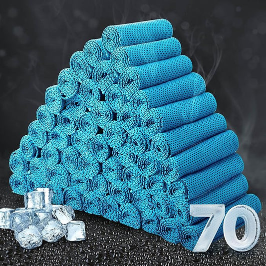 Honoson Cooling Towel Bulk - Neck & Face Cool Chilly Towels Microfiber Breathable Sport Sweat Rag for Gym, Yoga, Travel, Camping, Running, Outdoor