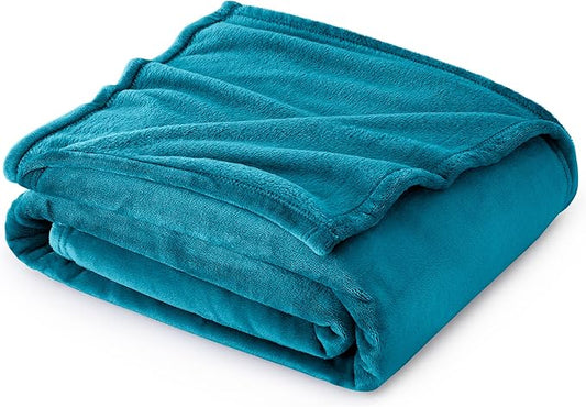 Bedsure Fleece Throw Blanket Teal - 300GSM Blankets for Couch, Sofa, Bed, Soft Lightweight Plush Cozy Throws for Toddlers, 50x60 inches