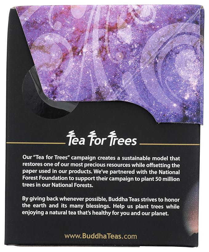 Buddha Teas - Organic Meditation Moment Tea - Herbal Tea - For Health & Wellbeing - With Antioxidants & Minerals - Clean Ingredients - Caffeine Free - OU Kosher & Non-GMO - 18 Tea Bags (Pack of 1)