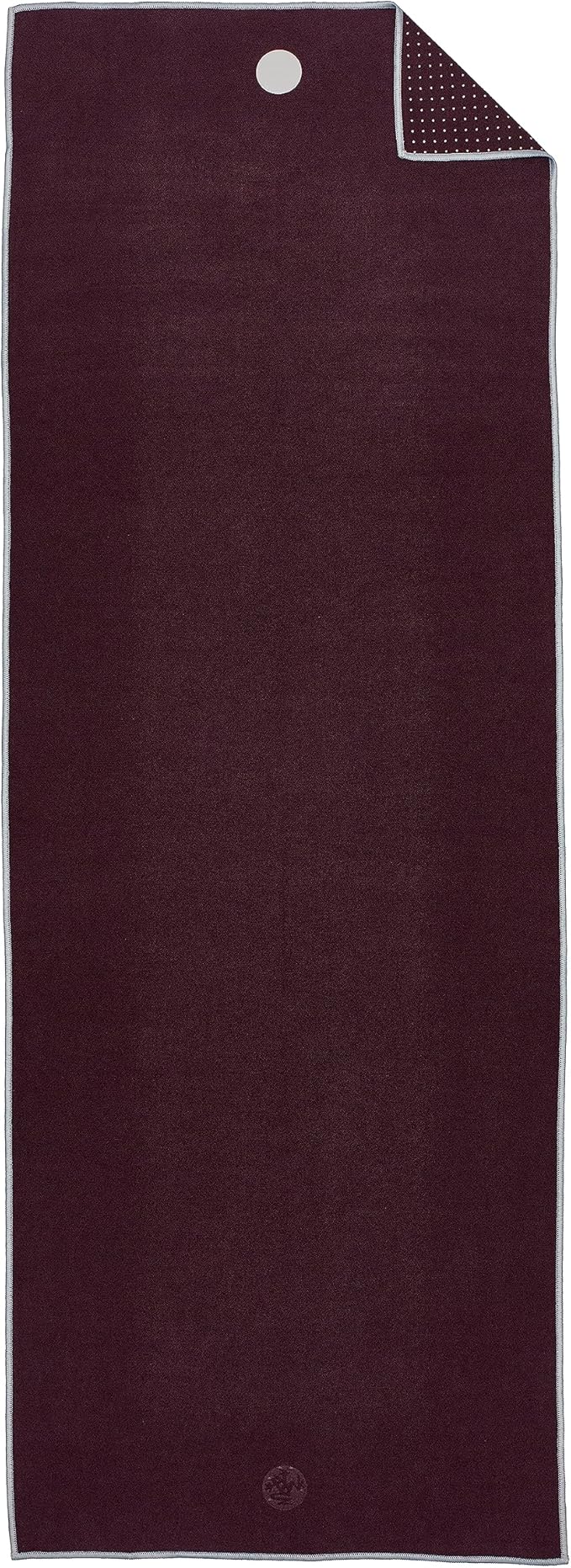 Manduka Yogitoes Yoga Towel – Rubber Grip Dots Non-Slip Bottom, Quick Dry Fitness Towel for Hot Yoga, Pilates, Exercise