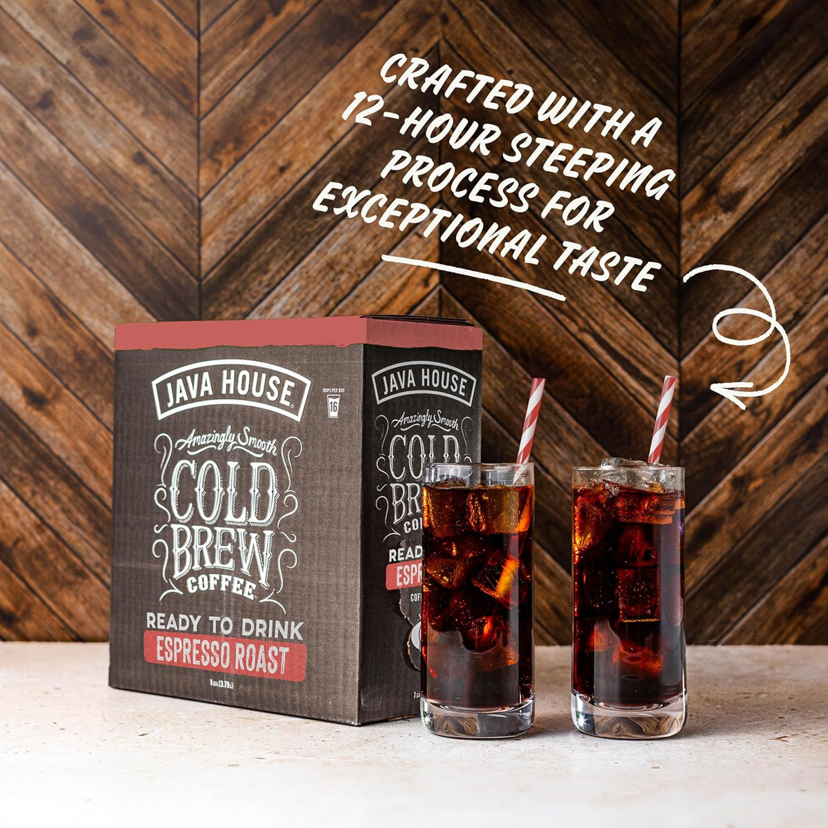 Java House Cold Brew Coffee on Tap – Premium 100% Arabica Dark Roast – Smooth Espresso Flavor with Dark Chocolate Notes – 1 Gallon Box (16 Servings) – Ready to Drink, No Brewing Required, Fridge-Friendly