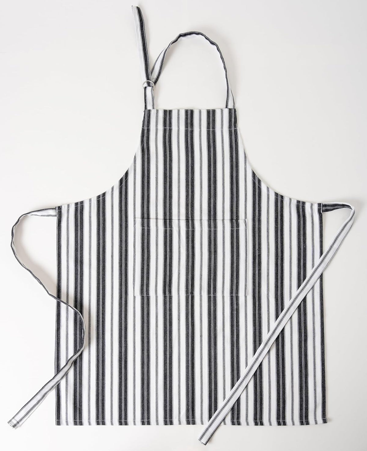 1 Oven Mitt, 1 PotHolder & 1 Kitchen Apron Set - Durable Heat Resistant Gloves - Thick Mittens for Kitchen - Suitable for Cooking, Baking, Grilling – for Men & Women – Black Stripes - Casa De Lan