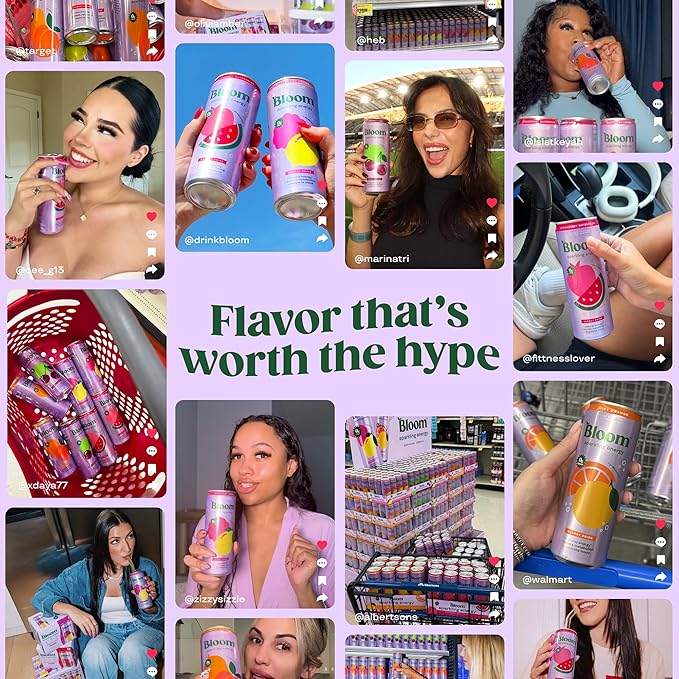 Bloom Nutrition Sparkling Energy Drink - Natural Caffeine, Zero Sugar, 180mg Caffeine - Antioxidant-Rich with Green Coffee Bean, Green Tea Extract, Prebiotics - Orange - 12oz 12 Pack