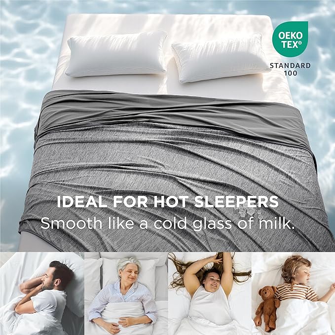 Bedsure Summer Cooling Blanket Twin XL for Hot Sleepers with Sports Mesh Design, Arc-Chill Q-Max 0.4 Lightweight Breathable Ice Cold Blankets for College Dorm, 60 x 90 Inches, Mesh Grey